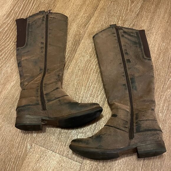 Maurice's Double-Buckle, Tall, Brown Riding Boots, Women's Size 6 - Picture 5 of 7